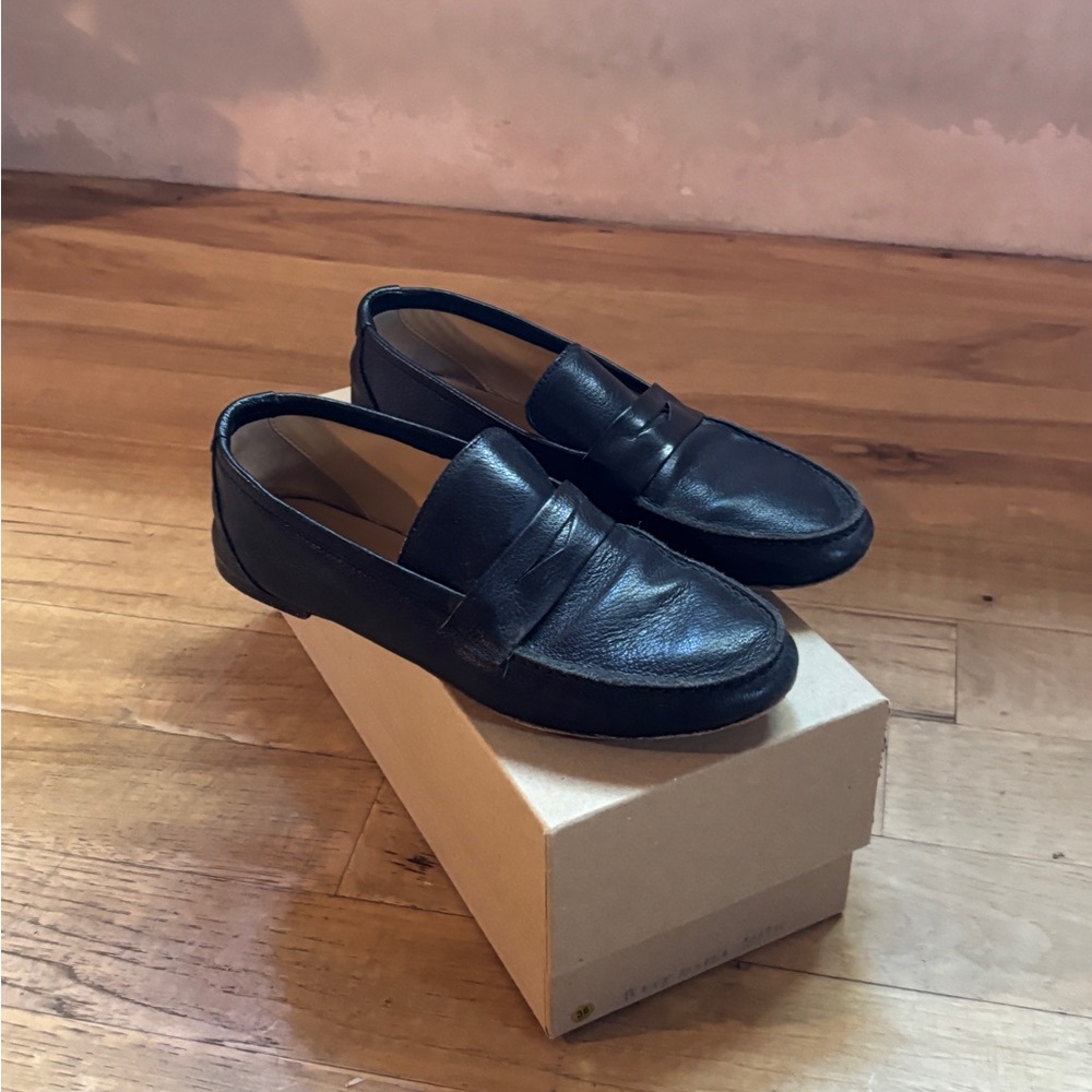 Classic Black Leather Loafers